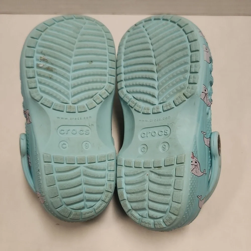 Crocs Narwal Size 9c Blue Lavendar Todder